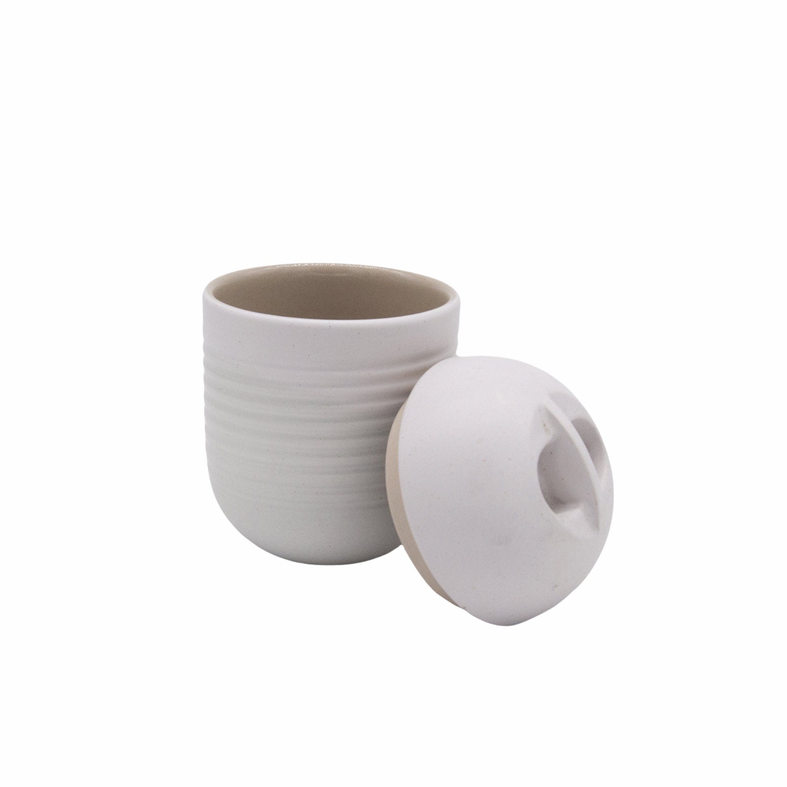 CONTENITORE IN CERAMICA CON COPERCHIO