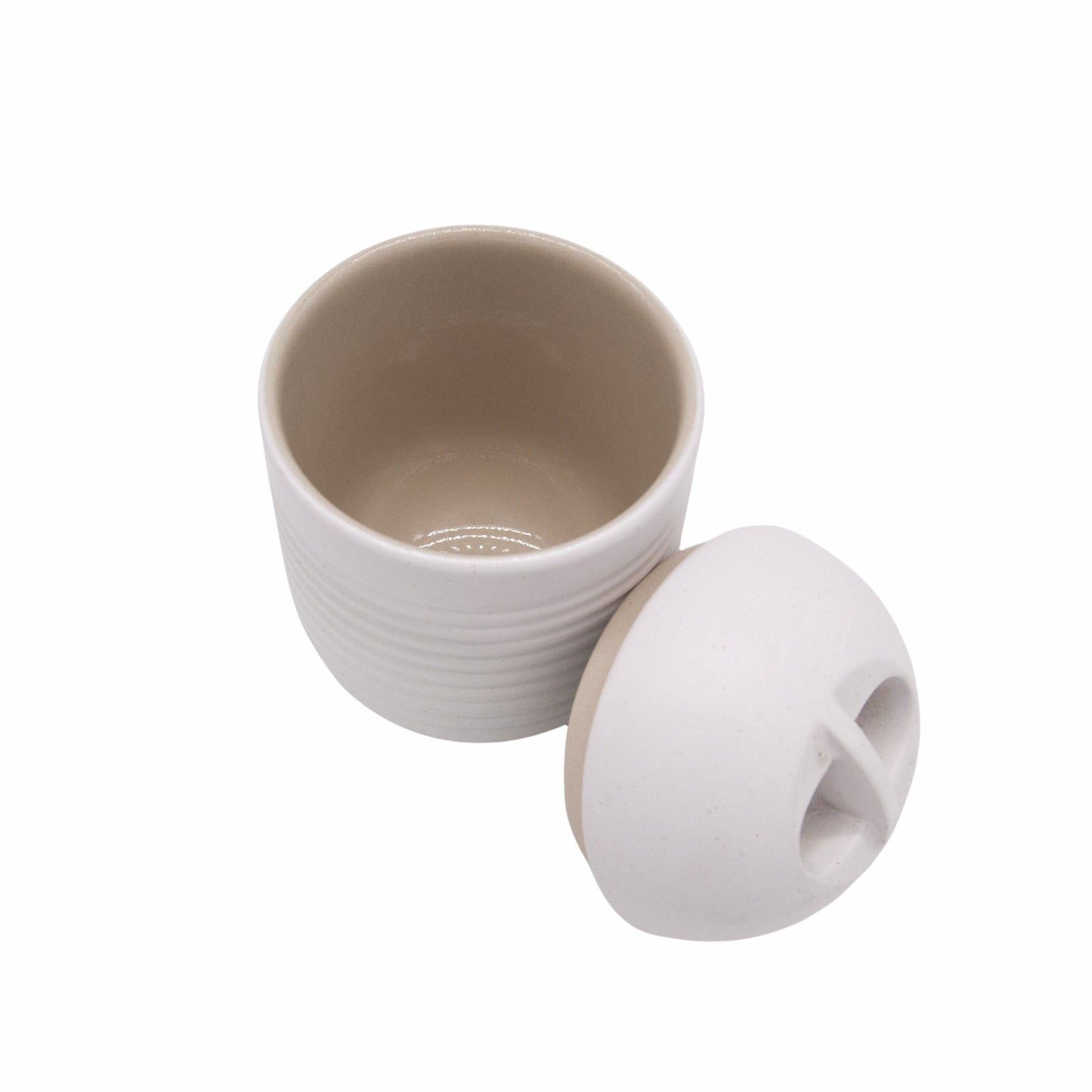 CONTENITORE IN CERAMICA CON COPERCHIO